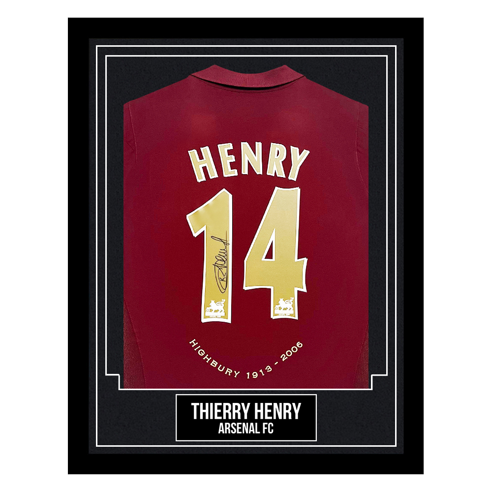 Thierry Henry Signed Framed Arsenal FC Shirt - Highbury 1913-2006