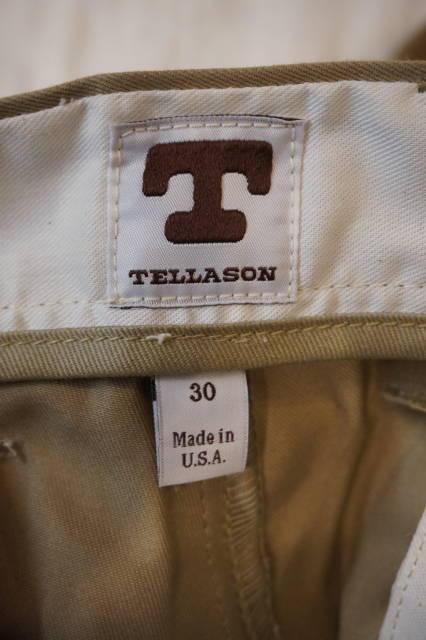 TELLASON 』 (テラソン) テーパードチノ トラウザー チノパン アメリカ