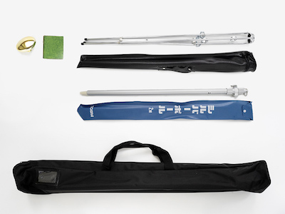 旗付属品 4点セット（竿頭玉+伸縮ポール+三脚旗立台+専用ケース） 旗