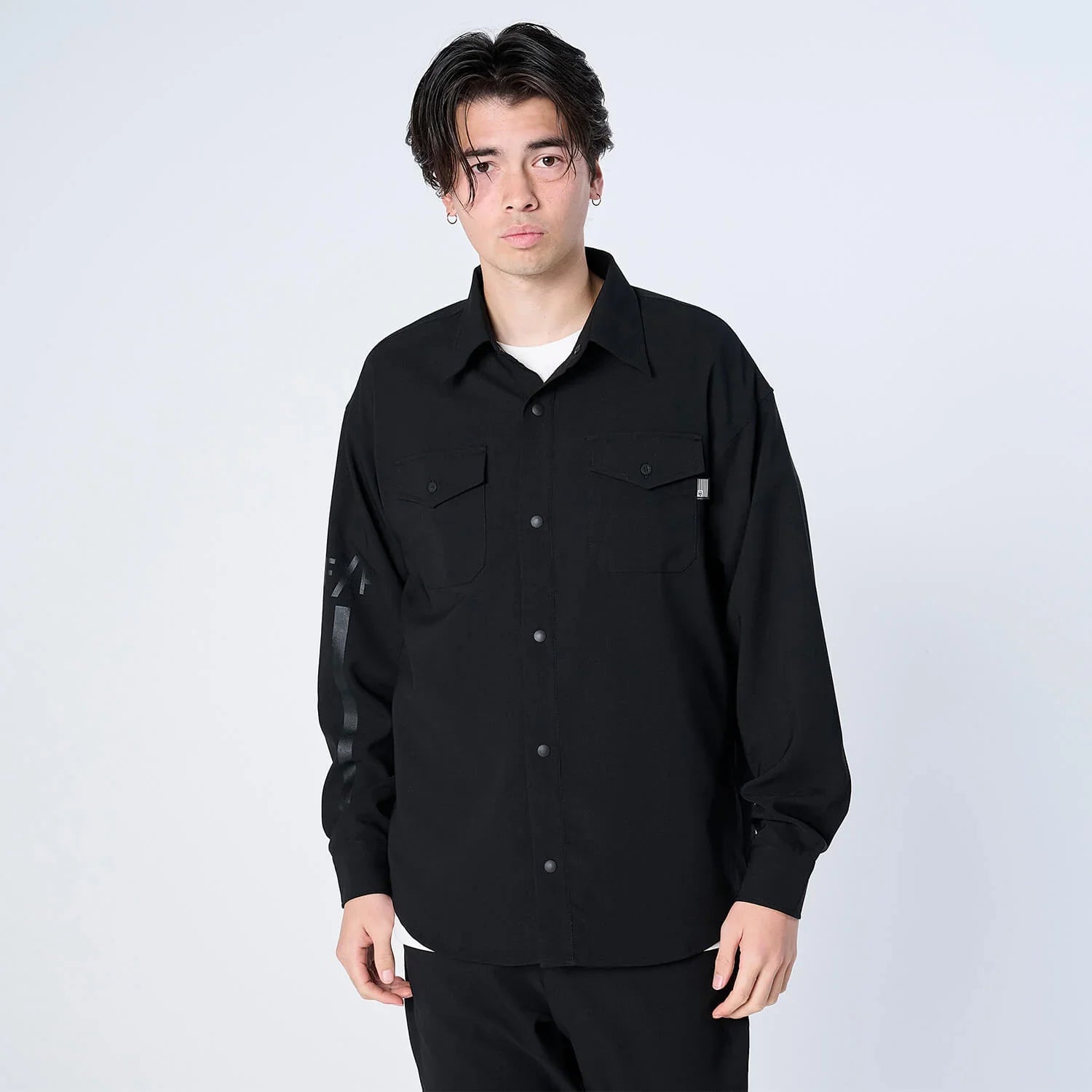 XRJ-BLOCK2 (Reflax® ストレッチ シャツ ジャケット）BLACK - JACKET