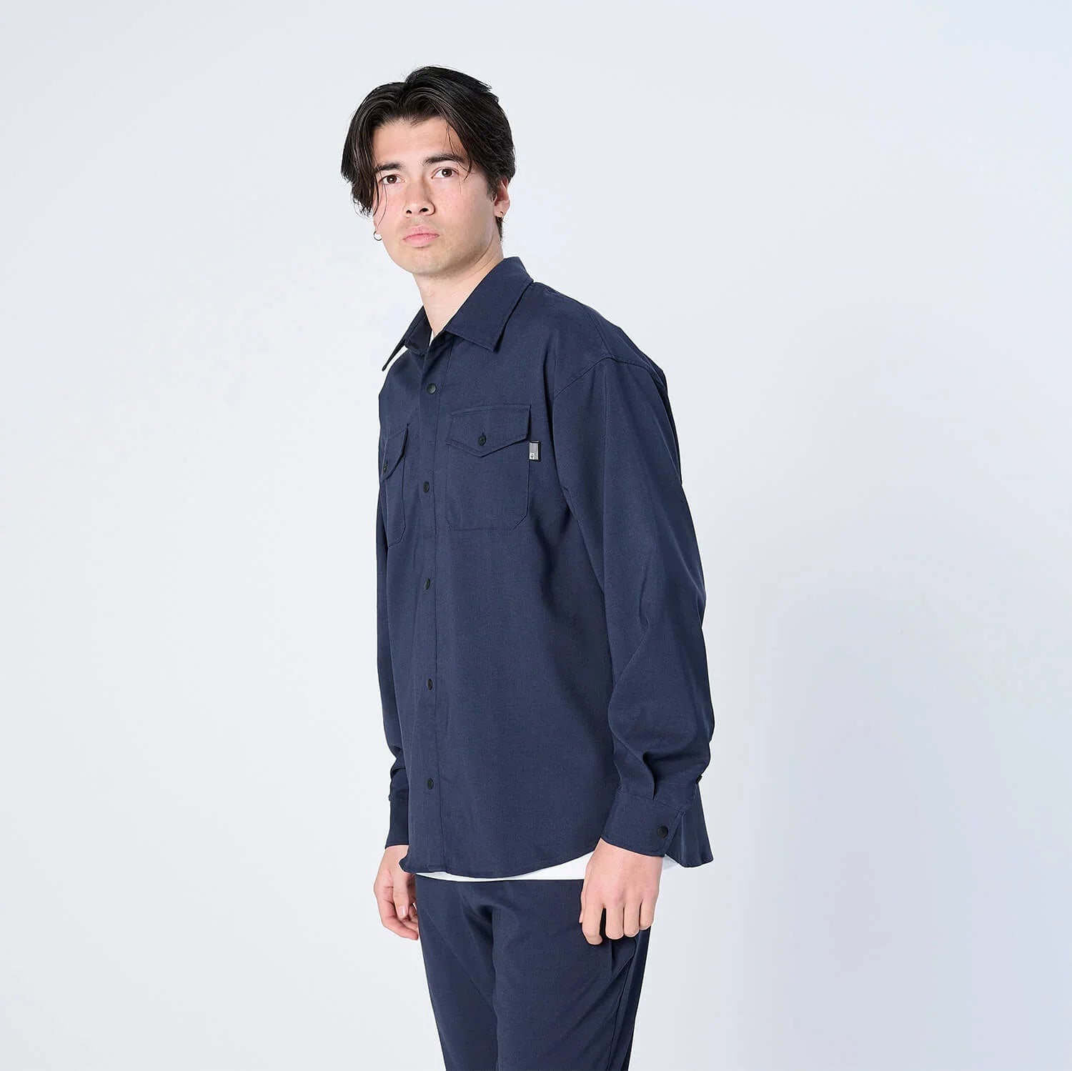 XRJ-BLOCK2 (Reflax® ストレッチ シャツ ジャケット）NAVY - JACKET