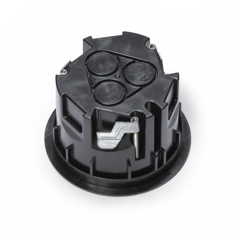 Lew Electric RB-OBDB Single Receptacle Round Floor Box, Flip Lid