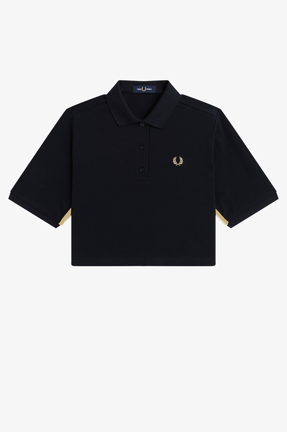 Tape Detail Polo Shirt(10 90A：BLACK / CHAMPAGNE): | FRED PERRY