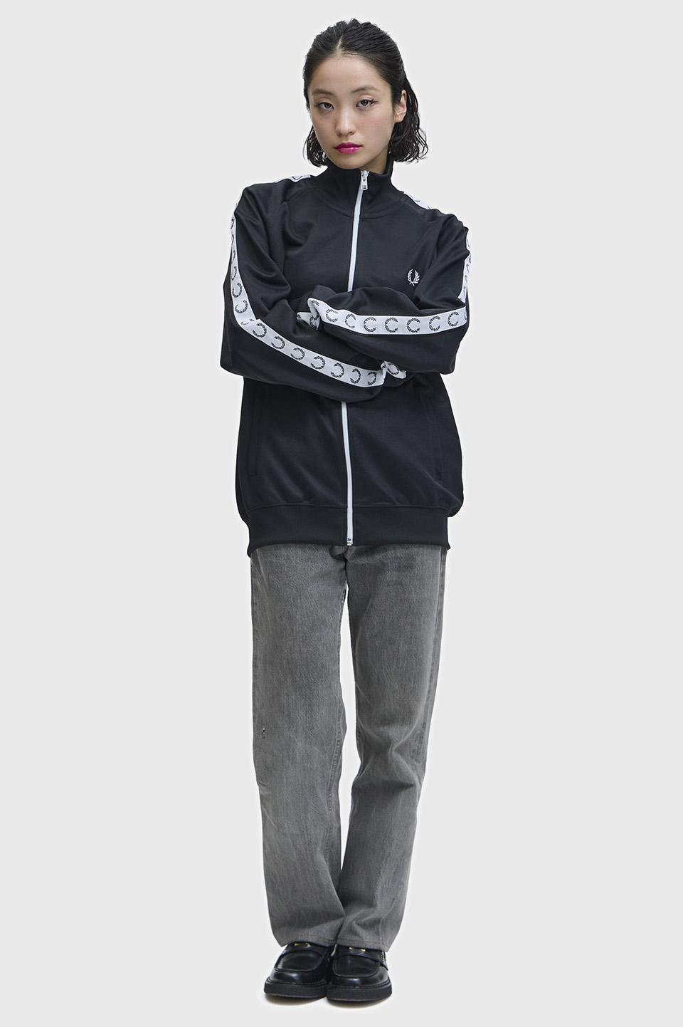 Taped Track Jacket(S 198：BLACK): | FRED PERRY JAPAN | フレッド