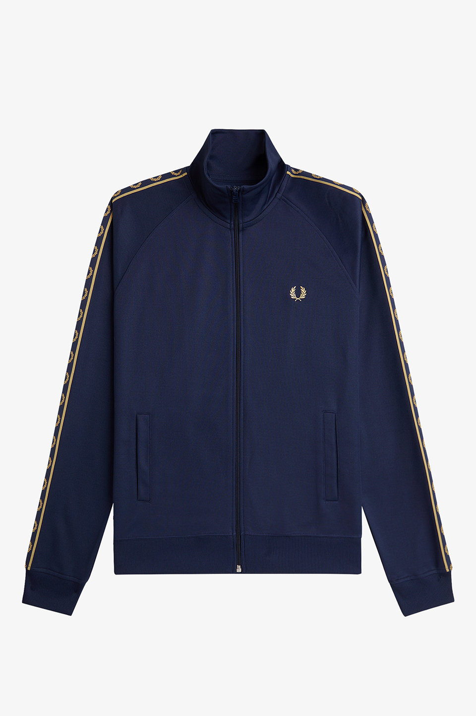 Contrast Tape Track Jacket(S 91A：TENNIS BLUE / CHAMPAGNE): | FRED
