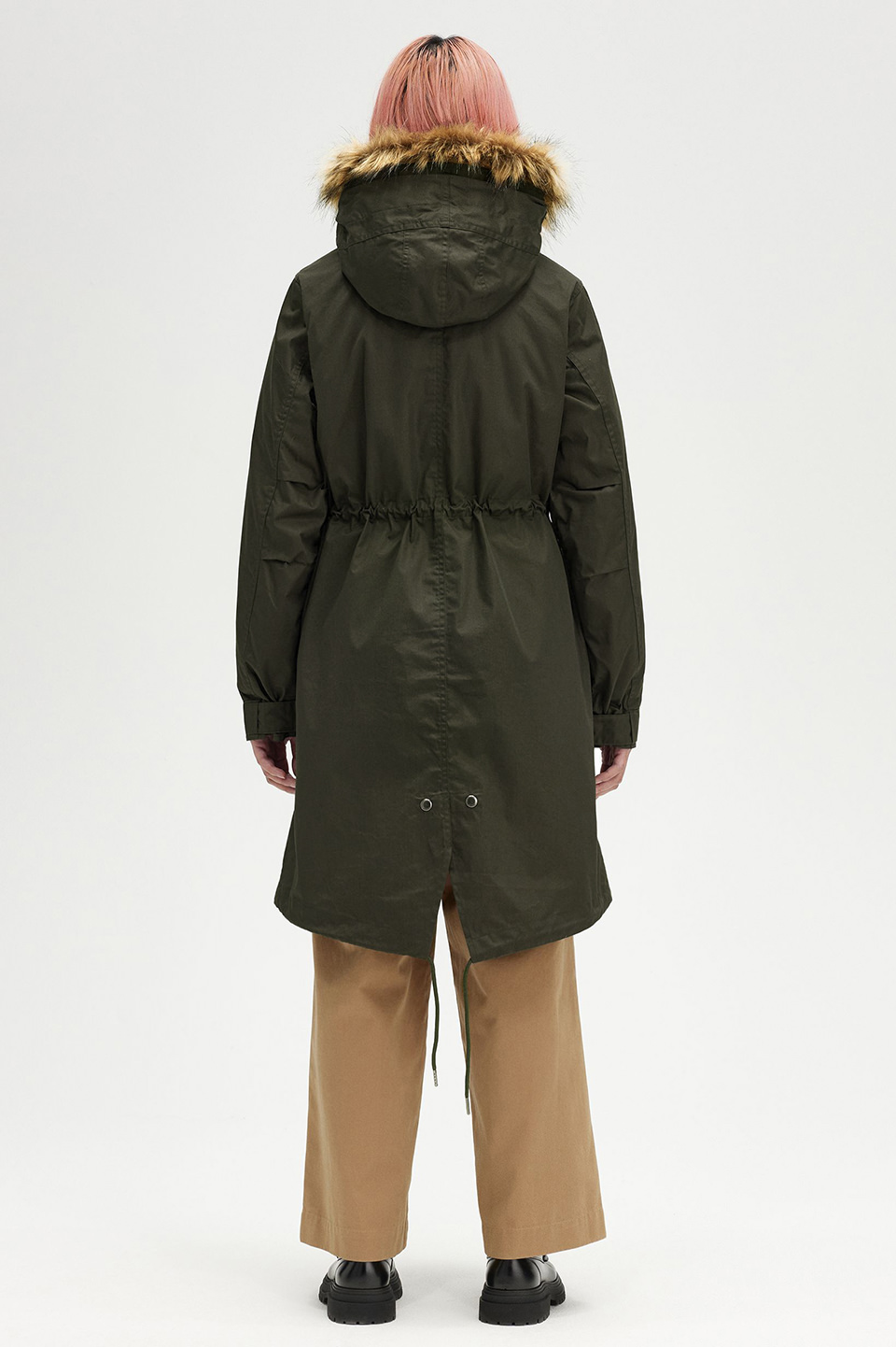 Zip-In Liner Parka - Women(8 601：HUNTING GREEN): | FRED PERRY