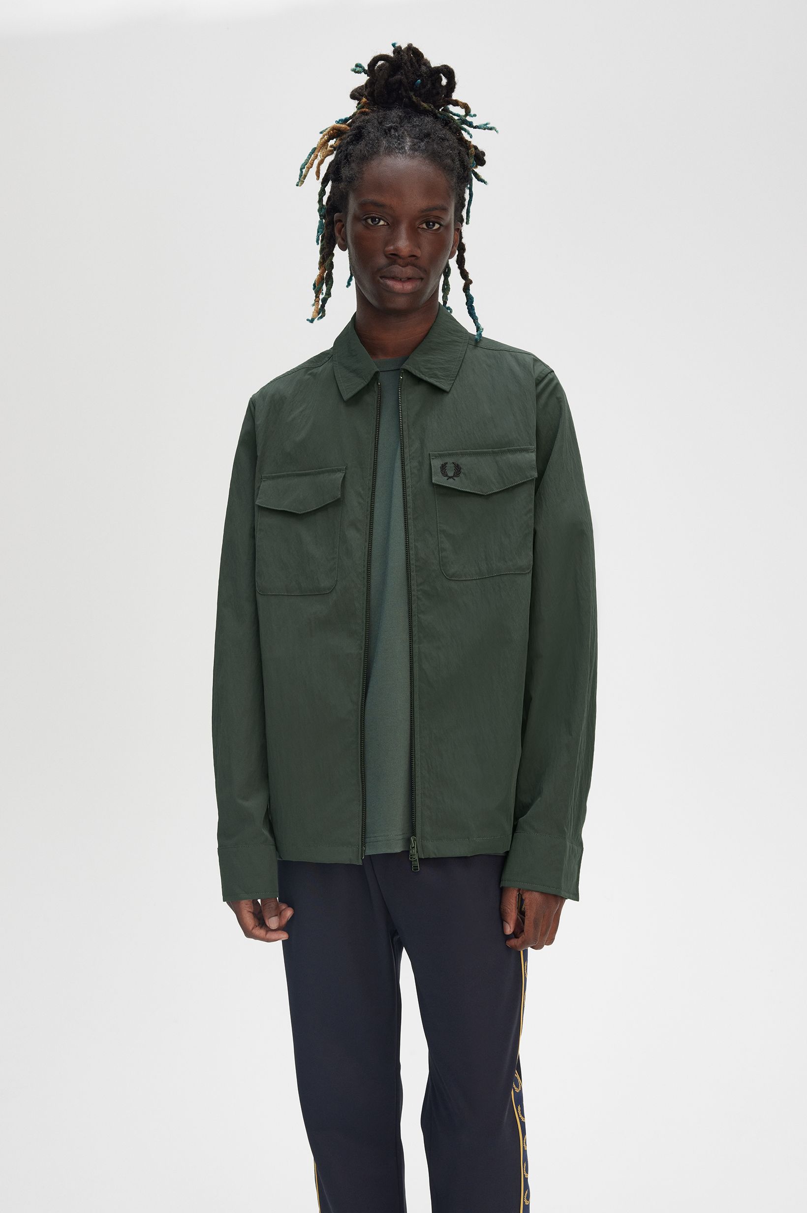 Zip Through Overshirt(M 236：BLACK): | FRED PERRY JAPAN | フレッド