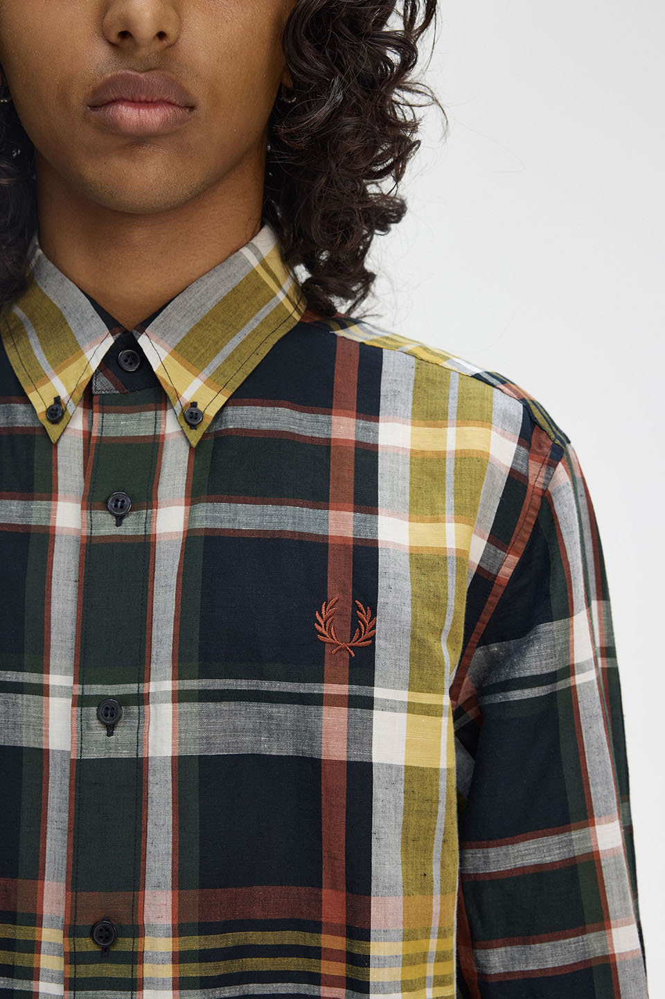 Madras Check Shirt(M 608：NAVY): | FRED PERRY JAPAN | フレッド