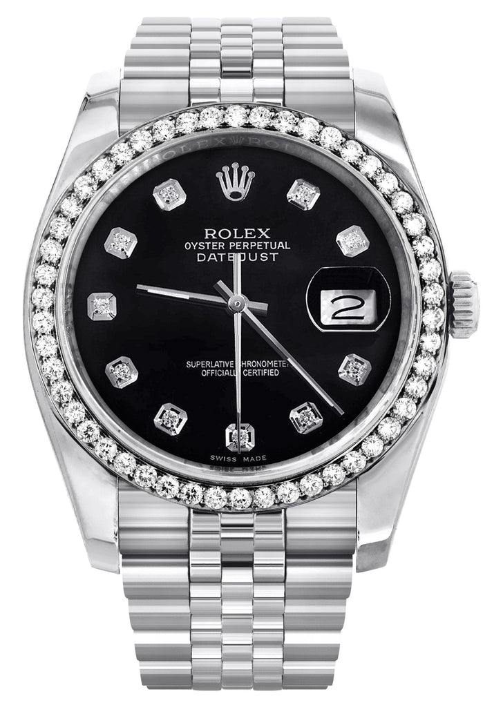 116200 | Hidden Clasp | Rolex Datejust Watch | 36Mm | Black Dial | Jub
