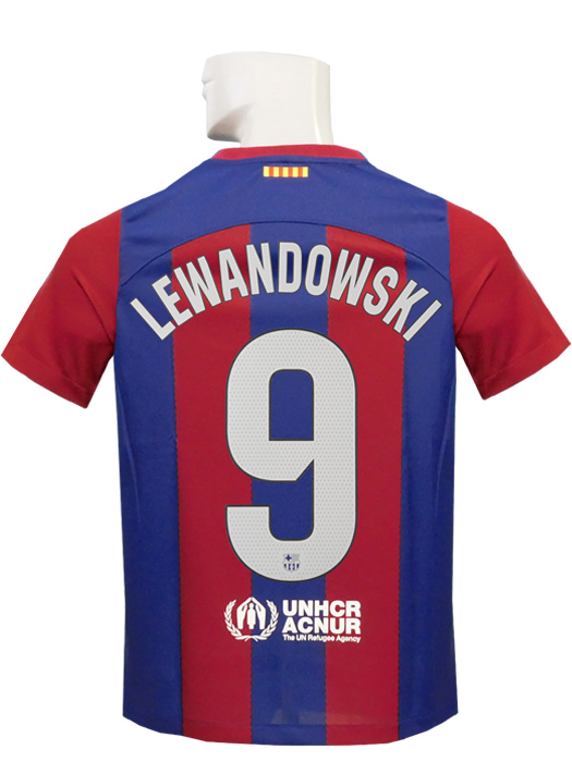 ナイキ) NIKE/23/24バルセロナ/ホーム/半袖/ジュニア/レバンドフスキ