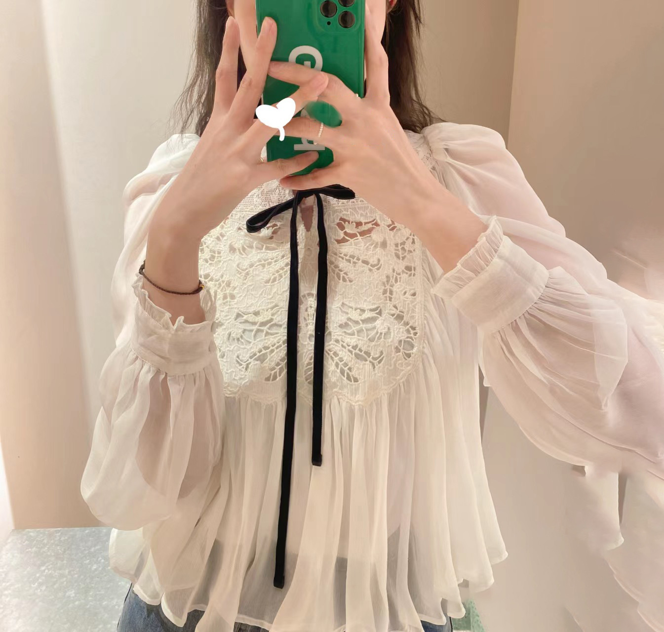 Fubail / エンブロイダリー楊柳ブラウス