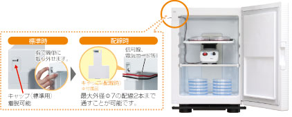 電気配線接続孔付き小形低温インキュベーター | 小形低温恒温器SLC-25A