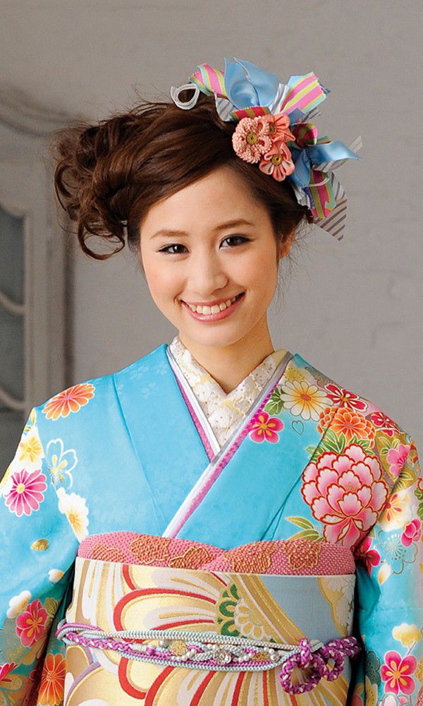 京友禅振袖・水色・成人式┃かわいい古典【菊京屋】