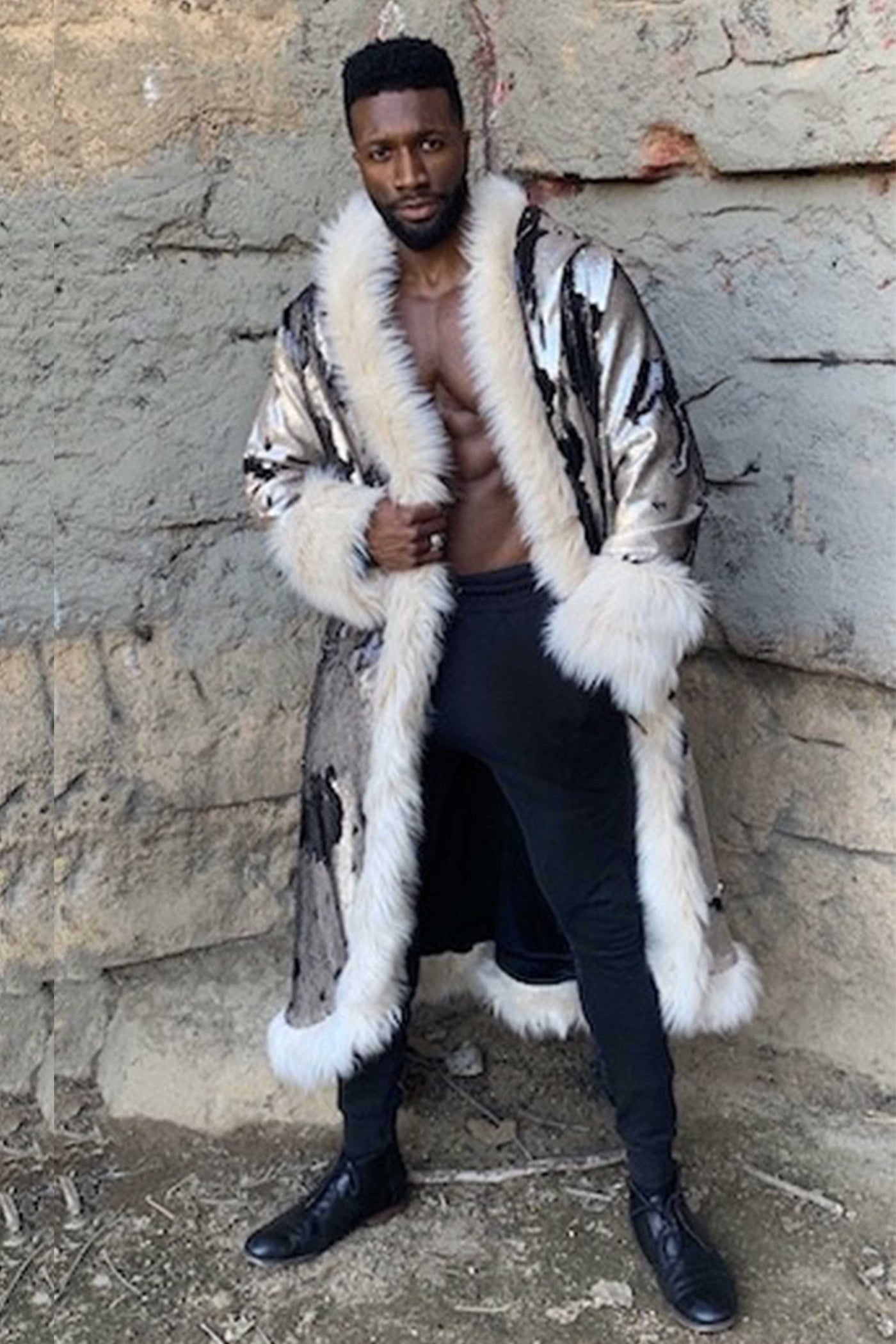 Men's Sequin King Coat in 