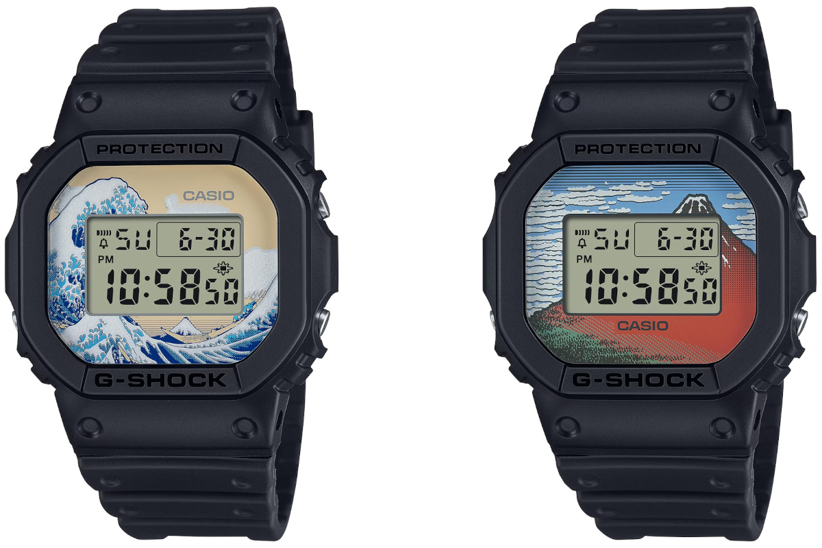 These G-Shock watches feature artwork from Hokusai's 'Thirty-six