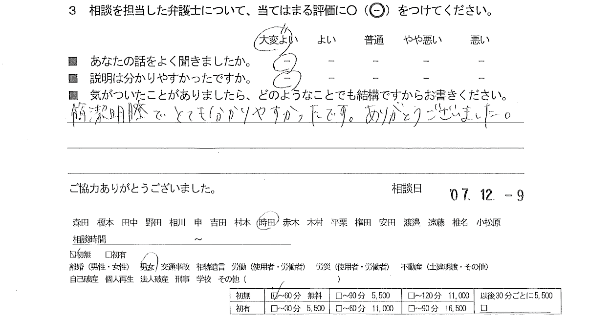 お客様の声（ご依頼者の声）評判・口コミ ｜ 埼玉の不倫慰謝料請求に