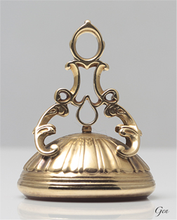 シール（フォブ） インタリオ 紋章 貴族 アンティーク