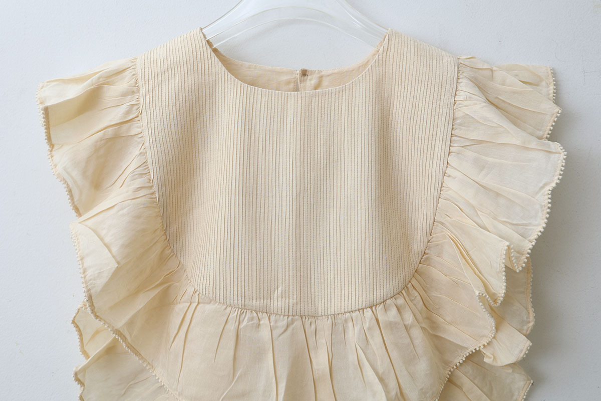 BUNON ブノン Pin Tuck Ruffle Collar