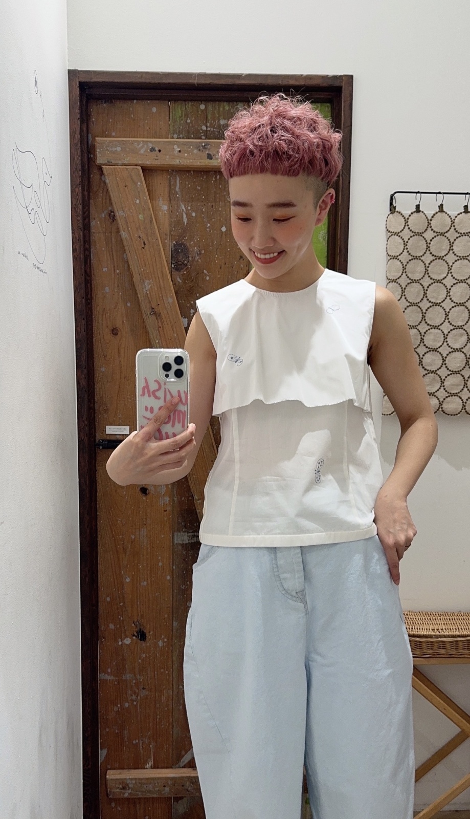 mina perhonen ミナぺルホネン choucho ノースリーブブラウス