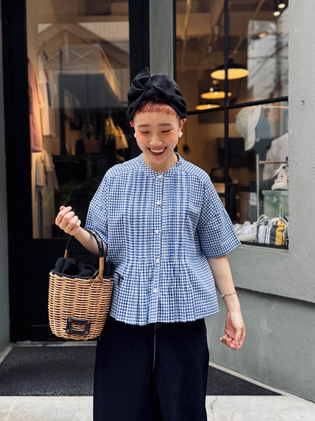 ebagos エバゴス バケツMバスケットリネンかぶせ