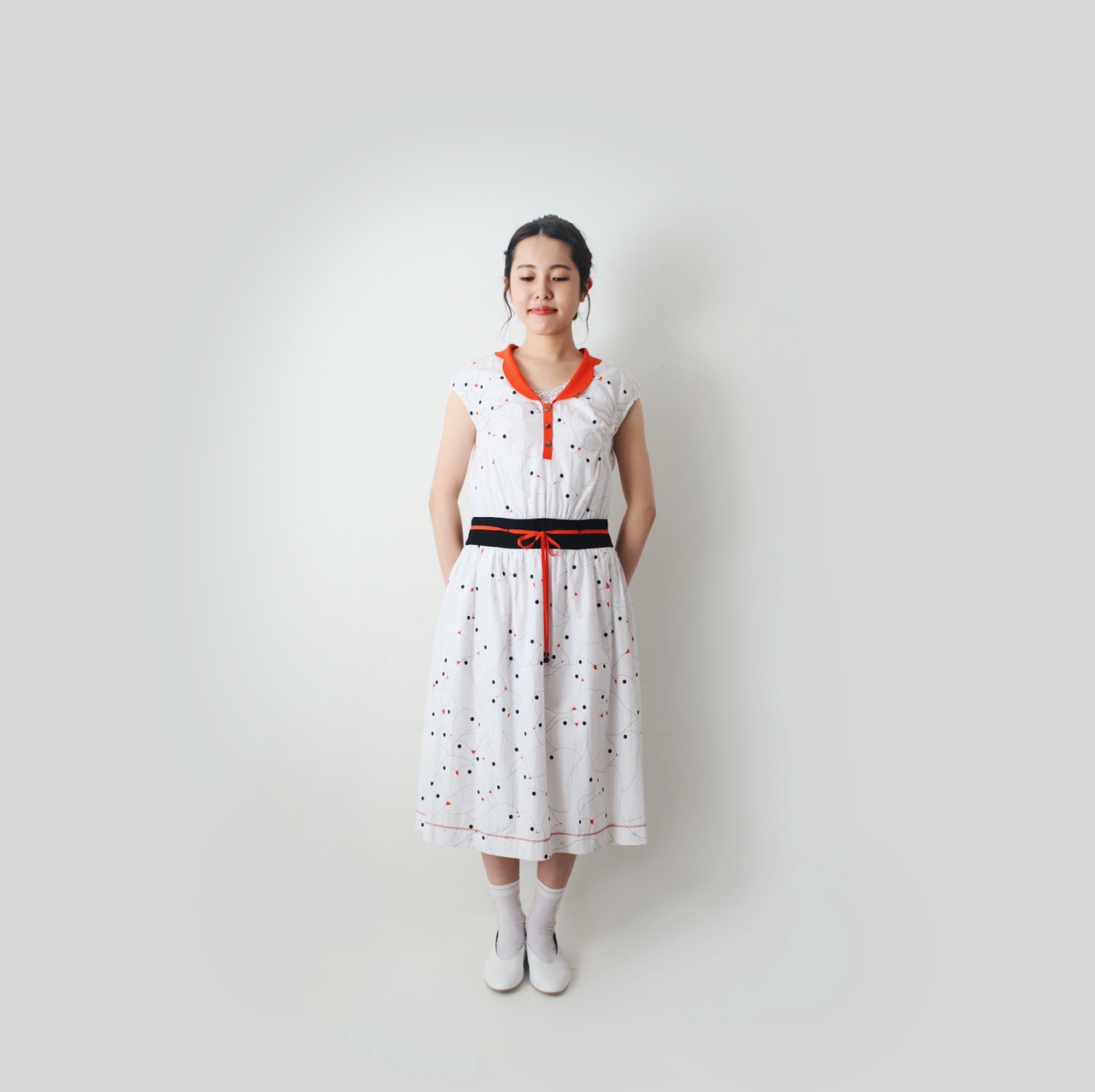 mina perhonen ミナペルホネン キャズエドゥミ 別注 sea fowl ワンピース