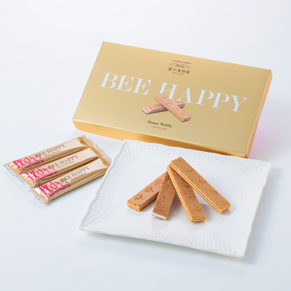 BEE HAPPY Honey Waffle (1 box of 8) | Honey specialty store SUGI