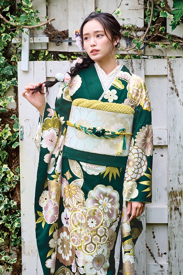 緑系の振袖ギャラリー｜浜松市で成人式の振袖レンタル・購入なら和福屋