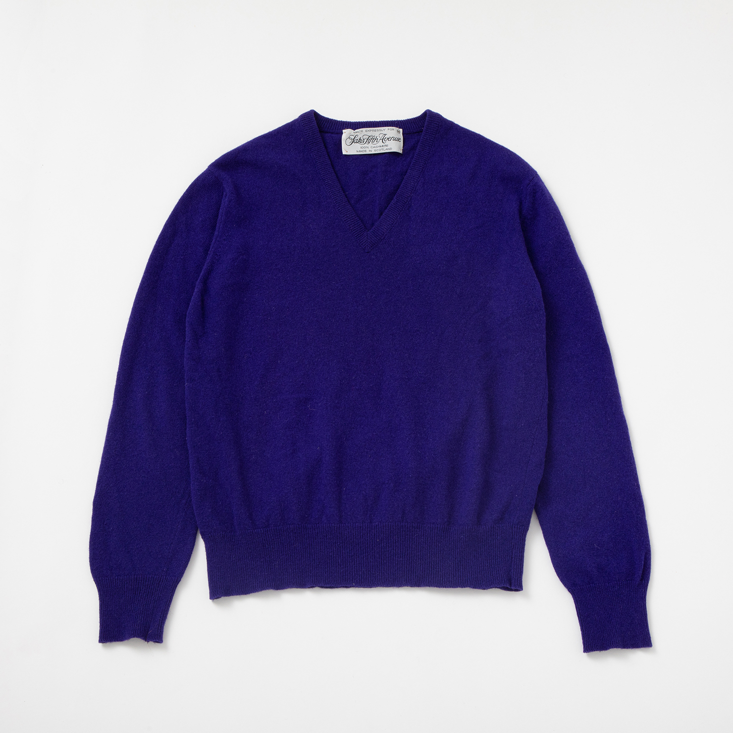 パープルのスコットランド製カシミヤセーター - MY FAVORITE (OLD