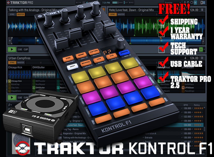 Native Instruments Kontrol F1 Audio 2 DJ Combo