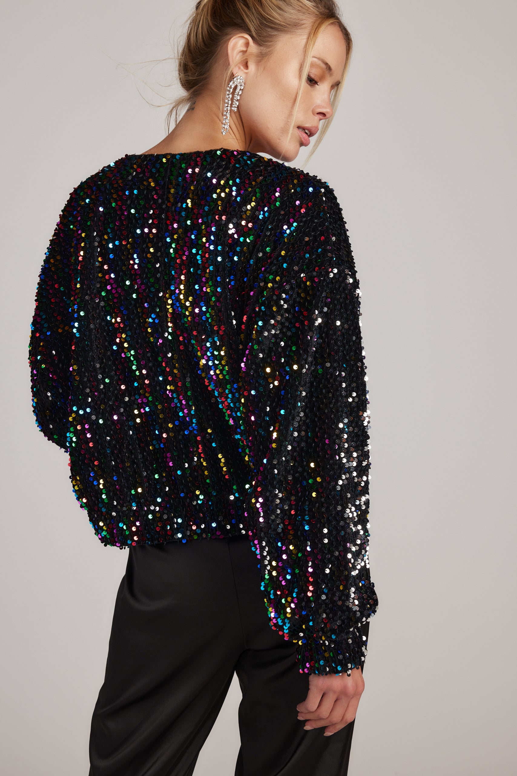 Ozzy Multi Sequin Zip Up Jacket – 12th Tribe