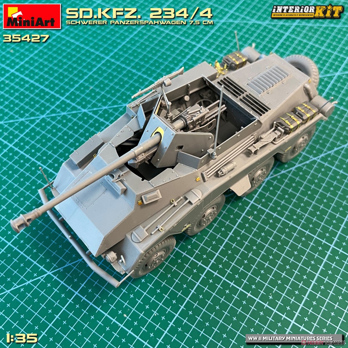 Sd.Kfz.234/4 7.5cm重装甲車 インテリアキット (プラモデル) - ホビー
