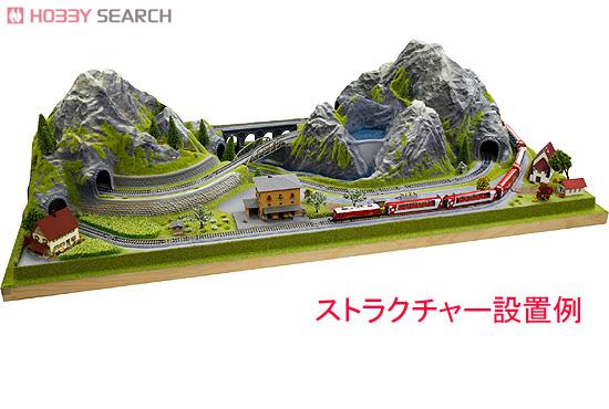 アルプスの氷河特急 デスクトップレイアウト (鉄道模型) - ホビー