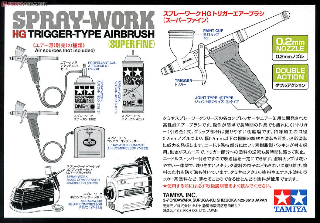 スプレーワーク HG トリガーエアーブラシ (スーパーファイン