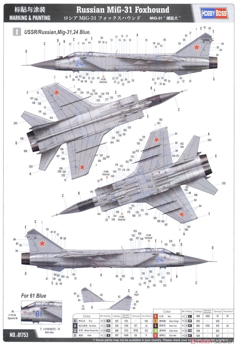 ロシア MiG-31 フォックスハウンド (プラモデル) - ホビーサーチ