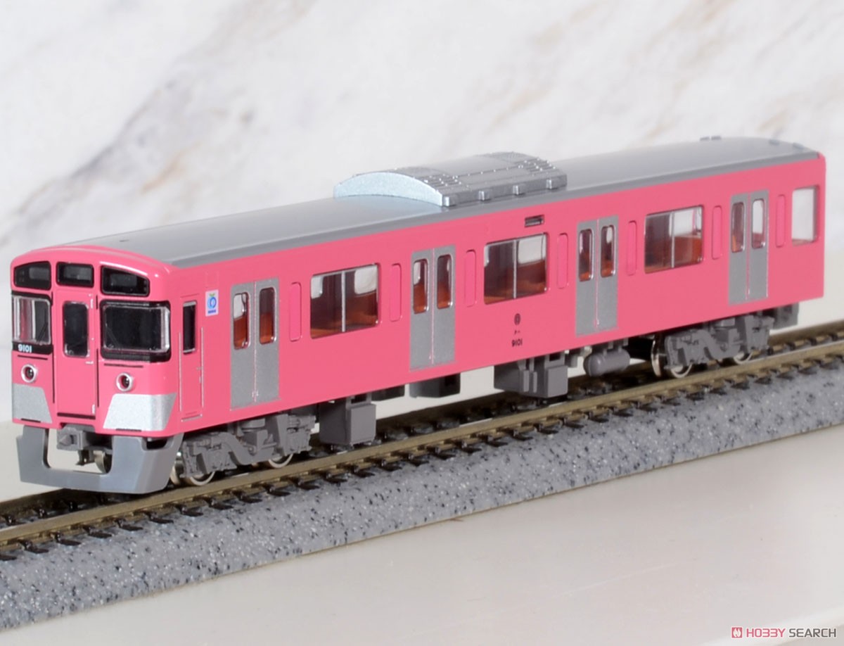 西武 9000系 (9101編成・ピンク・行先点灯) 基本4両編成セット (動力