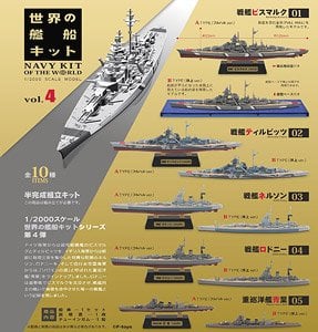 世界の艦船キット 4 10個セット (食玩) - ホビーサーチ ミリタリープラモ
