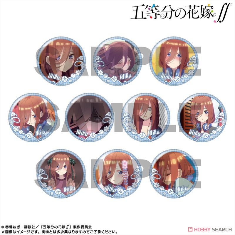 五等分の花嫁∬ ピックアップキャラトレーディング缶バッジ 中野三玖