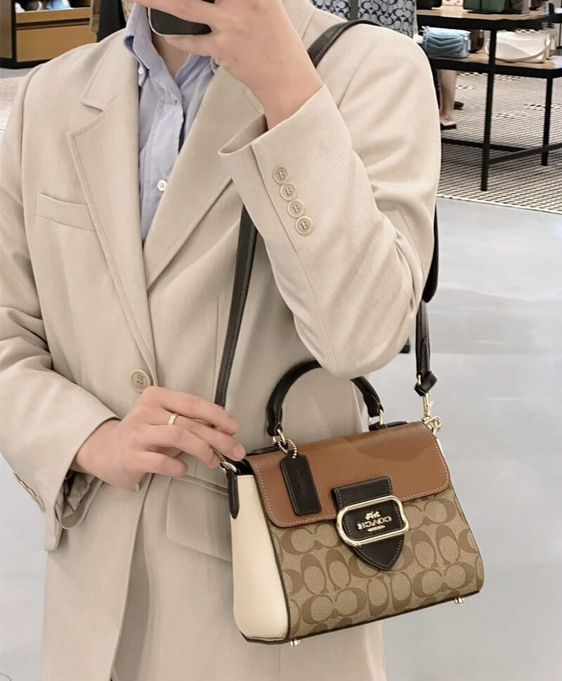 コーチ モーガン ハンドル サッチェル coach ショルダー バッグ 2way