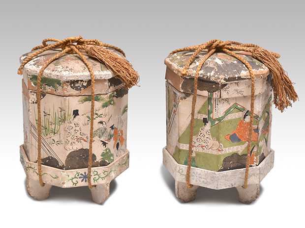 江戸時代 源氏絵 貝桶 一対 浅原革世氏旧蔵品 | 古美術ささき