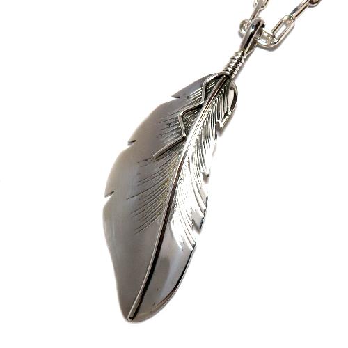 フェザーペンダント 羽型ジュエリー シルバーフェザー Harvey Mace