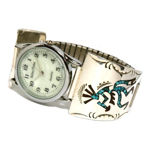 インディアンジュエリー ナバホ族製作のリストウォッチ 腕時計