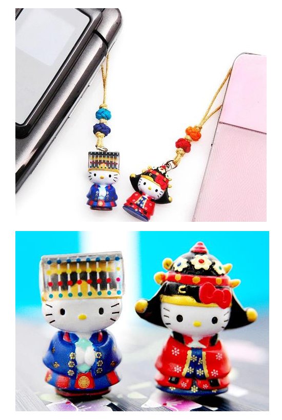 韓国限定 ハローキティ 伝統ストラップ（王妃） 韓国情報広場
