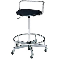 コクヨ 作業用イス スツールタイプ 背付き ステップ付き 丸椅子