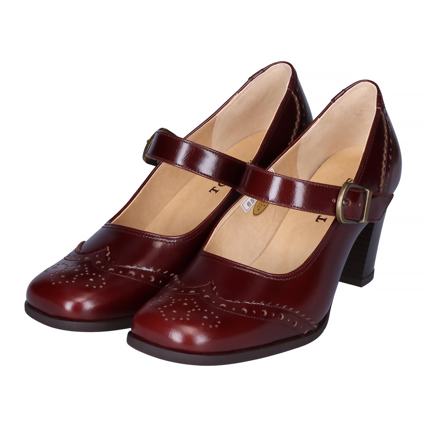 ウィングチップ 7㎝ヒール ストラップシューズ | 株式会社 ハート