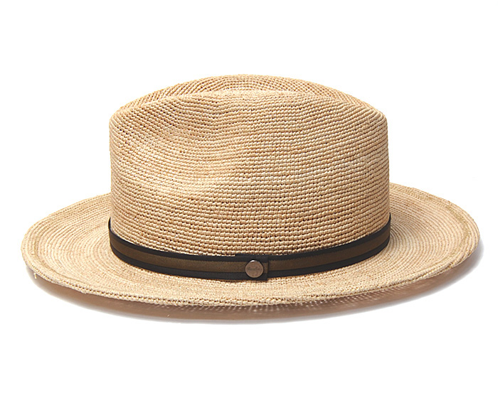 イタリア Borsalino(ボルサリーノ) ラフィア細編み中折れ帽 141165