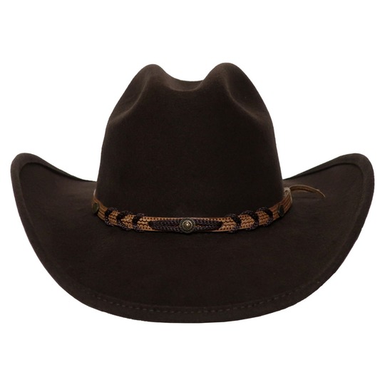 カウボーイハット テンガロンハット あご紐付 茶色 ブラウン