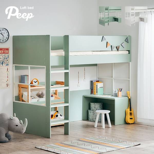 ハイタイプ ロフトベッド Peep(ピープ) SSL 2色対応の通販情報 - 家具