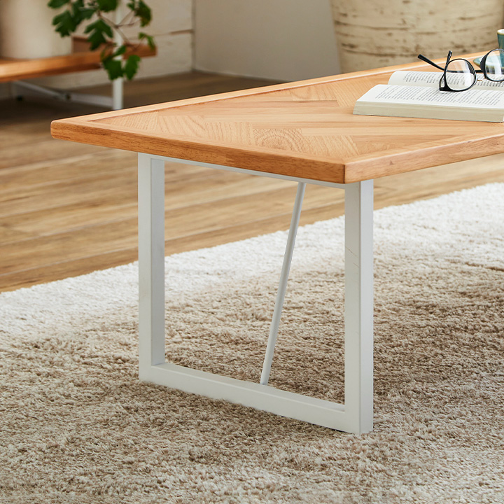 ヘリンボーン天板 センターテーブル Hum(ハム) 幅120cmの通販情報