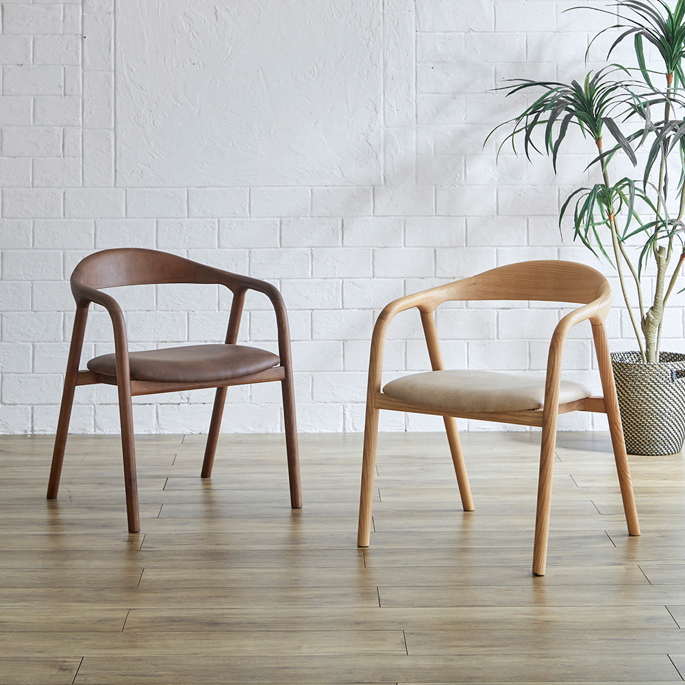 完成品 ダイニングチェア Plato(プラト) ファブリック PVC 1脚 2色対応