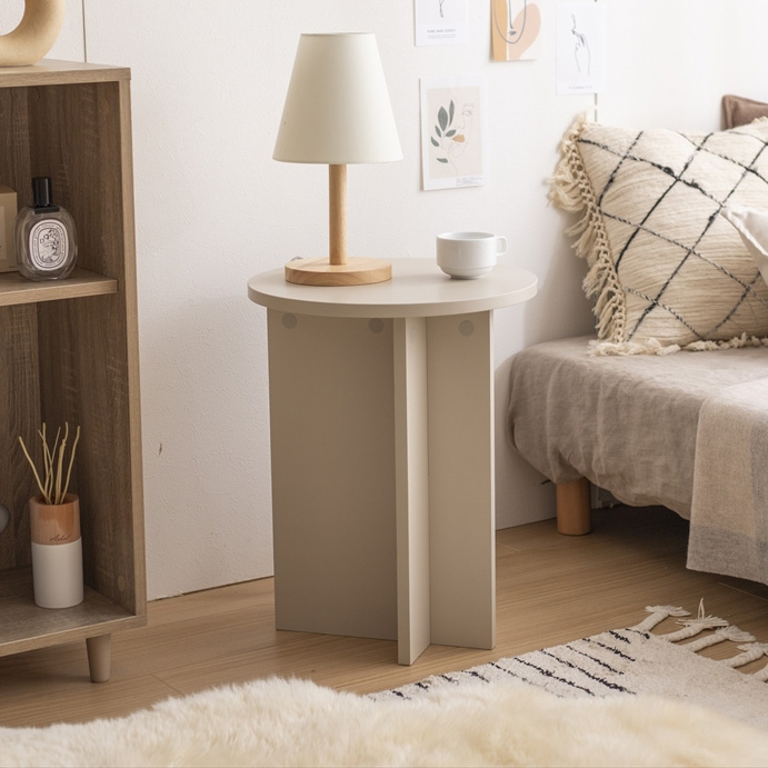 机 Luna ラウンドサイドテーブル 幅40cm 4色対応の通販情報 - 家具通販